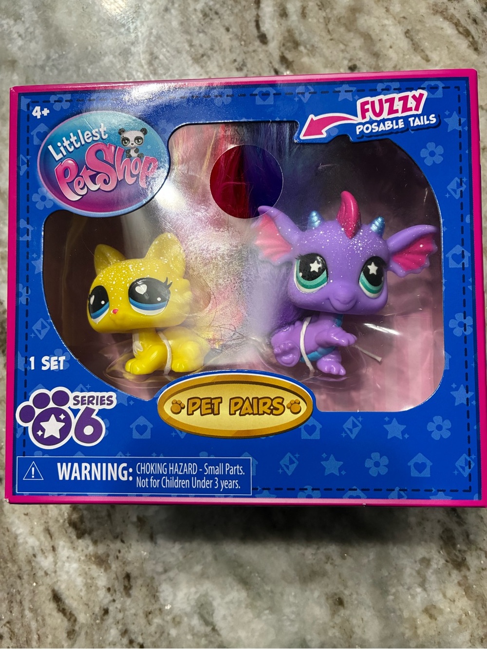 Littlest Pet Shop Yellow Cat & Purple Fantasy Pet Duo